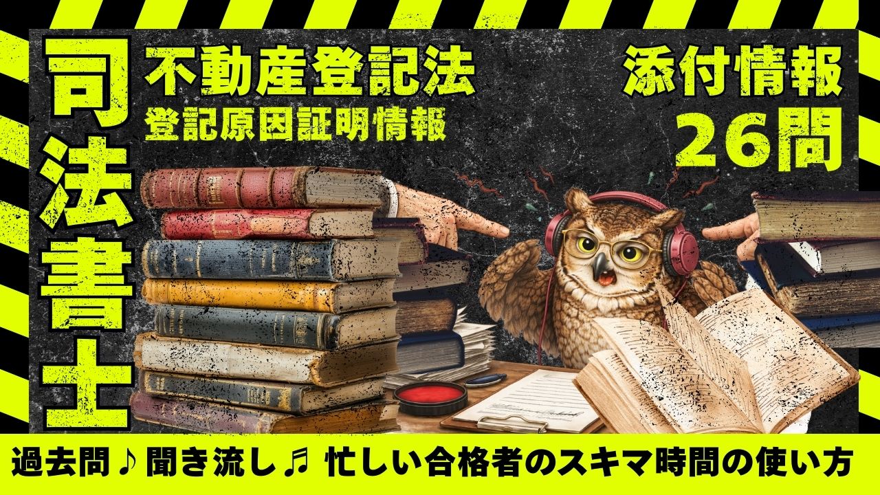 司法書士試験|不動産登記法|登記原因証明情報関連の過去問を肢別で26問