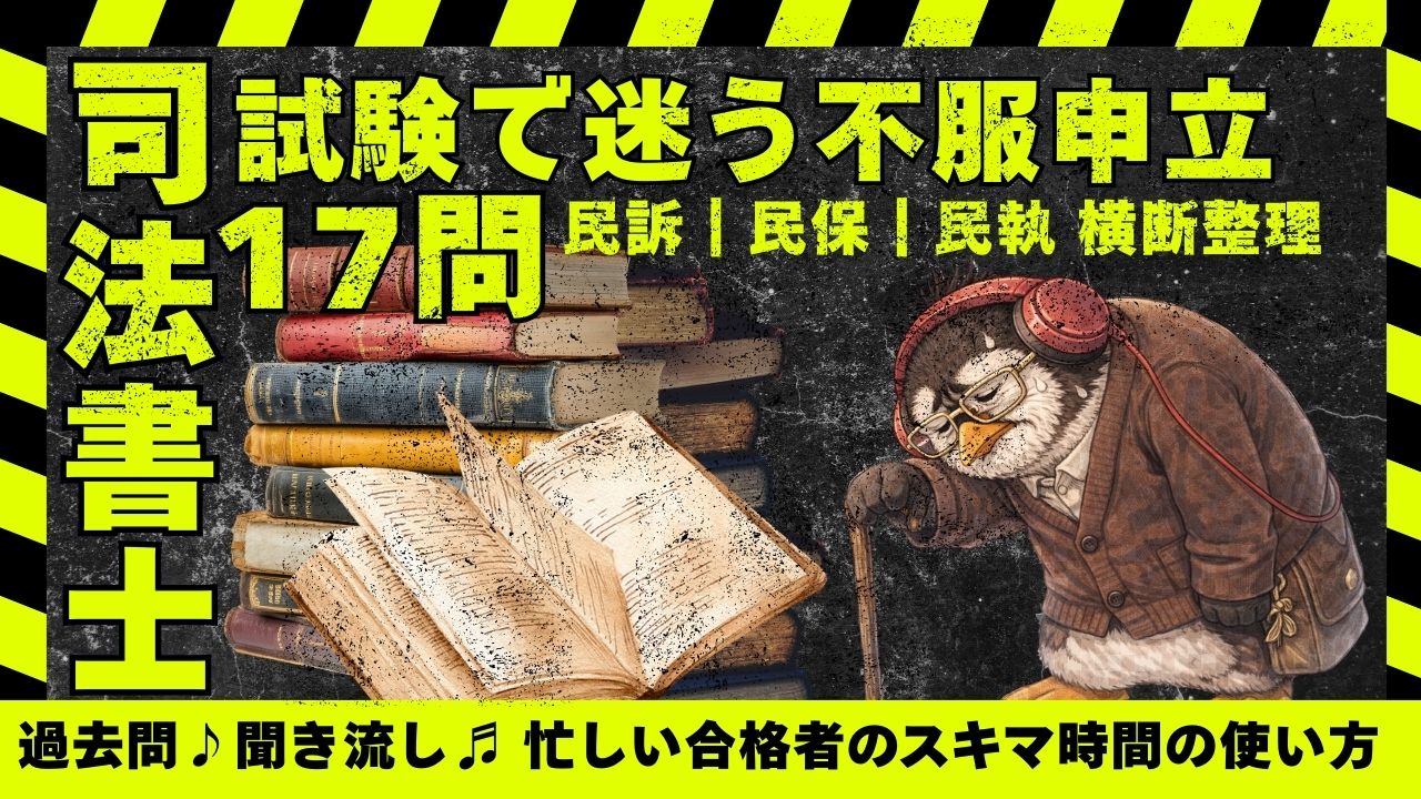 司法書士試験|民訴・民執・民保|試験で迷う不服申立てを肢別過去問で横断整理